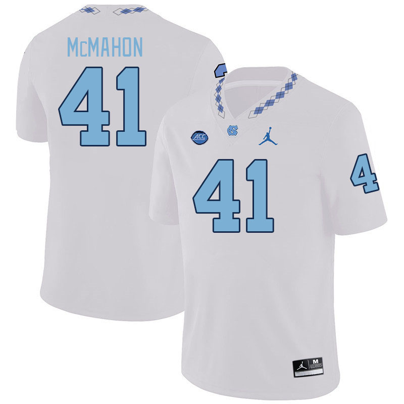 Men #41 Kenyon McMahon North Carolina Tar Heels College Football Jerseys Stitched-White